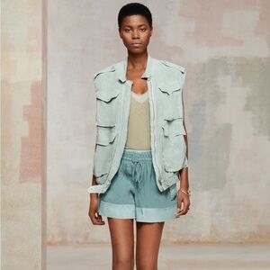 NWT ZARA GREEN VST OVERSIZED VEST